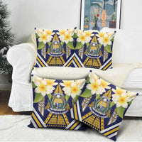 Nauru Independence Day Pillow Cover Coat Of Arms With Plumeria LT05 - Polynesian Pride