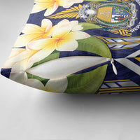 Nauru Independence Day Pillow Cover Coat Of Arms With Plumeria LT05 - Polynesian Pride