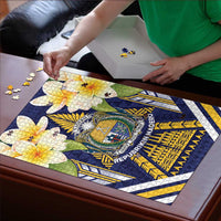 Nauru Independence Day Puzzle Coat Of Arms With Plumeria LT05 - Polynesian Pride