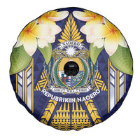 Nauru Independence Day Spare Tire Cover Coat Of Arms With Plumeria LT05 - Polynesian Pride