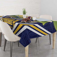 Nauru Independence Day Tablecloth Coat Of Arms With Plumeria LT05 - Polynesian Pride