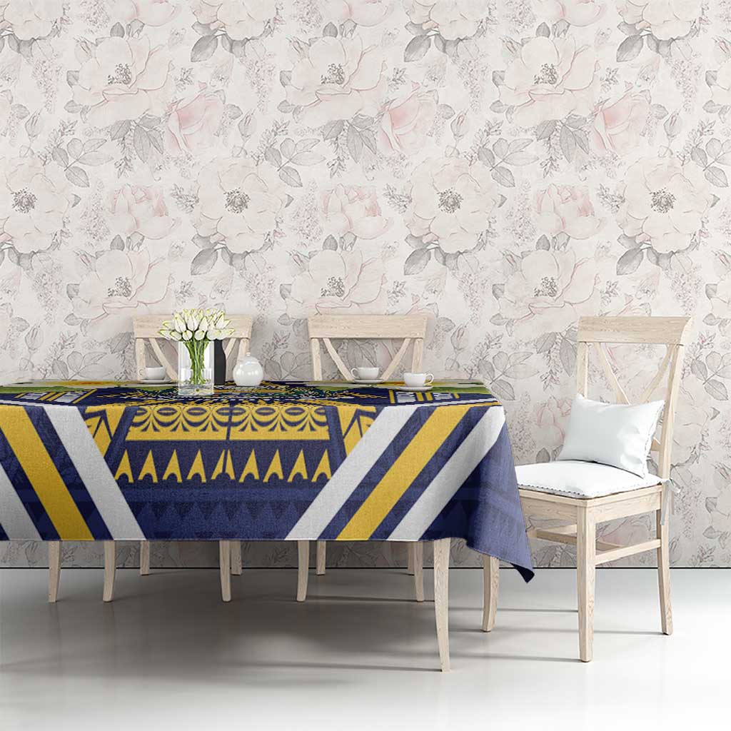 Nauru Independence Day Tablecloth Coat Of Arms With Plumeria LT05 - Polynesian Pride