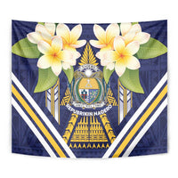 Nauru Independence Day Tapestry Coat Of Arms With Plumeria LT05 - Polynesian Pride