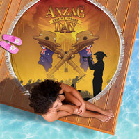 ANZAC Day Beach Blanket Australia And New Zealand Slouch Hats LT05 - Polynesian Pride