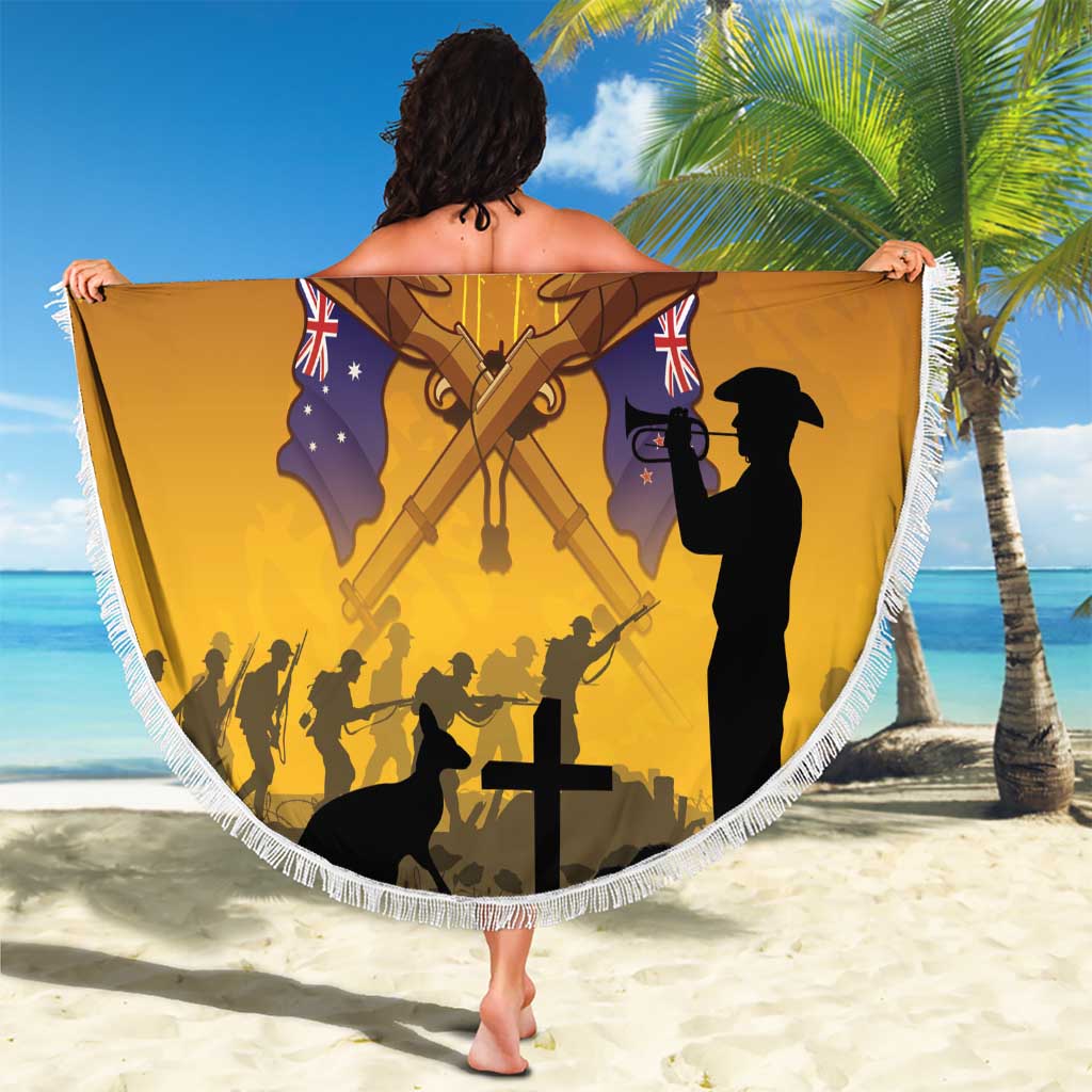 ANZAC Day Beach Blanket Australia And New Zealand Slouch Hats LT05 - Polynesian Pride