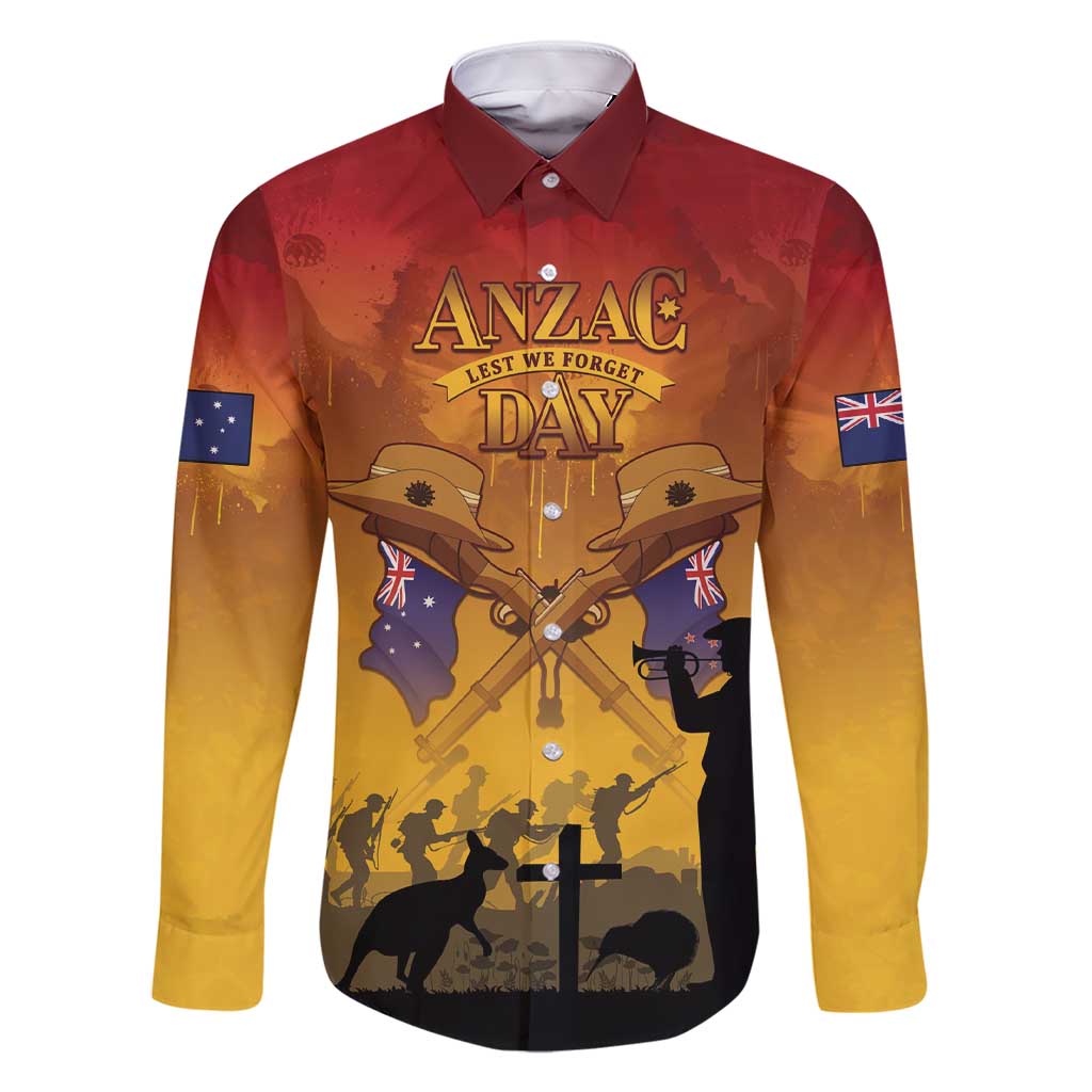 ANZAC Day Family Matching Short Sleeve Bodycon Dress and Hawaiian Shirt Australia And New Zealand Slouch Hats