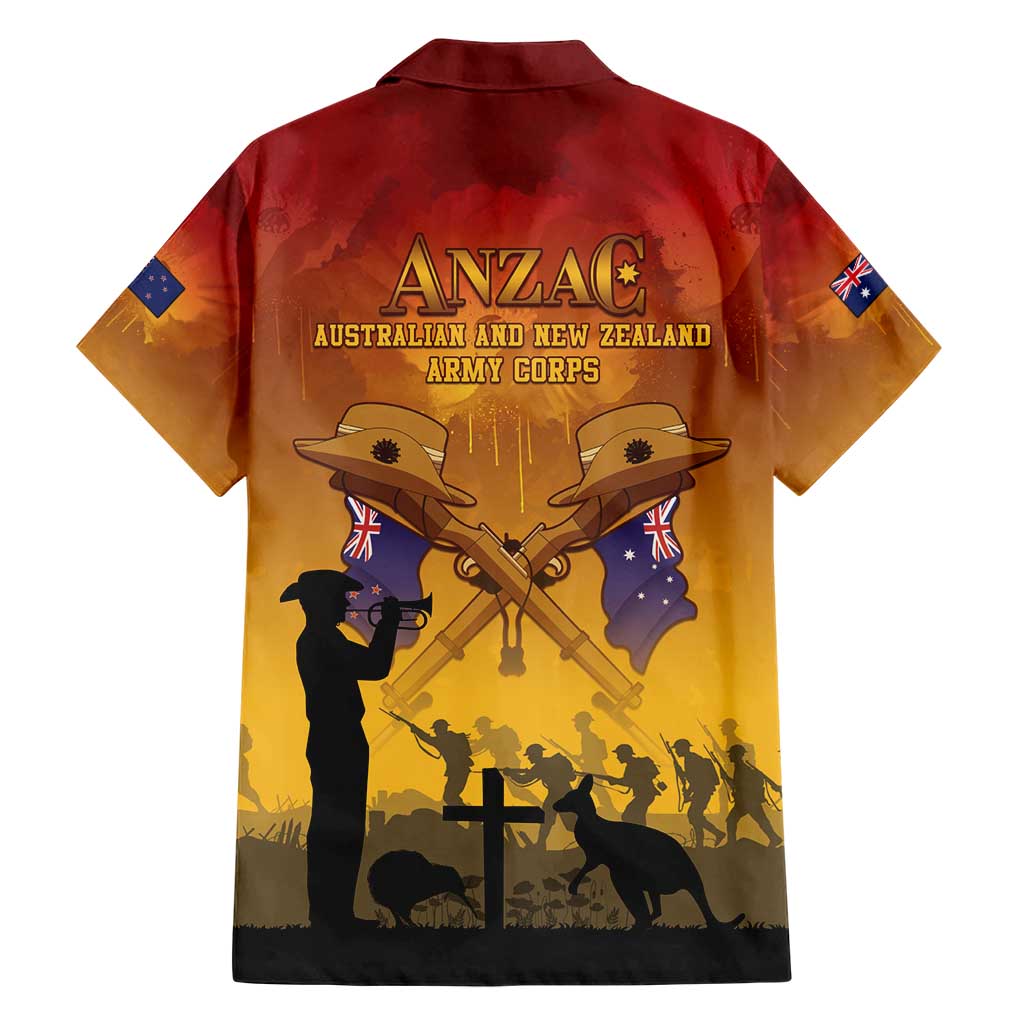 ANZAC Day Hawaiian Shirt Australia And New Zealand Slouch Hats