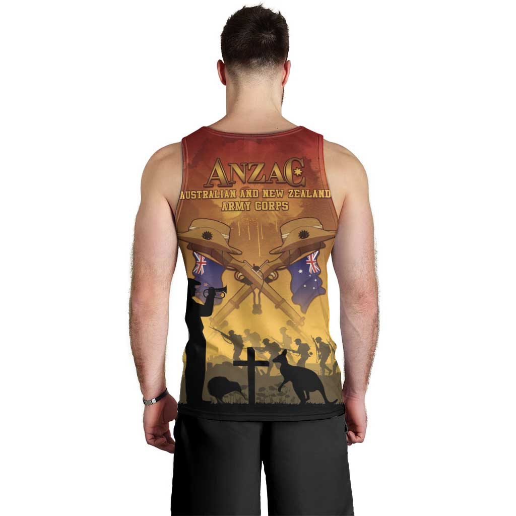 ANZAC Day Men Tank Top Australia And New Zealand Slouch Hats