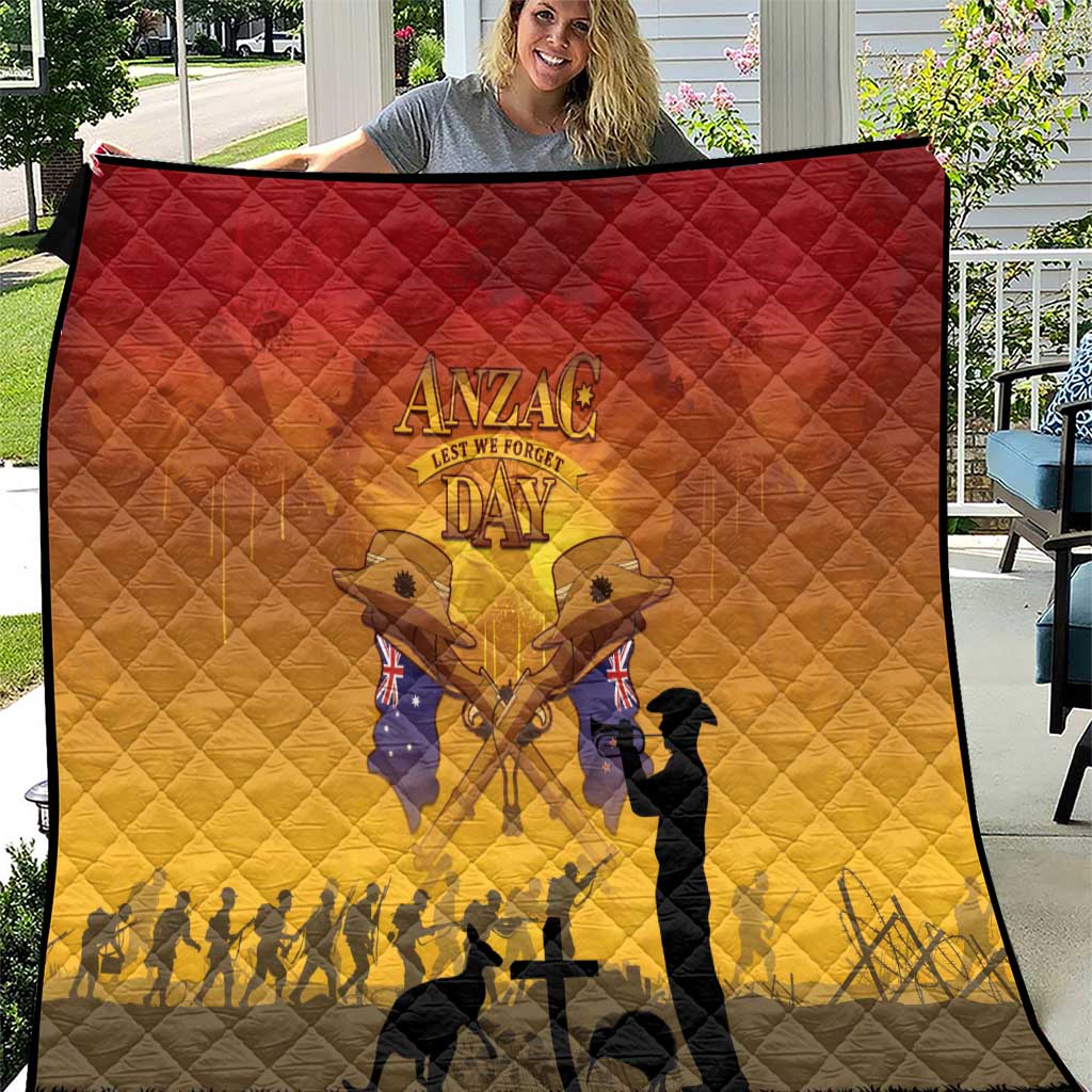 ANZAC Day Quilt Australia And New Zealand Slouch Hats LT05 Yellow - Polynesian Pride