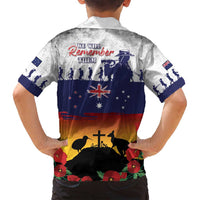 New Zealand And Australia ANZAC Last Post Family Matching Off Shoulder Maxi Dress and Hawaiian Shirt