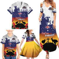 New Zealand And Australia ANZAC Last Post Family Matching Summer Maxi Dress and Hawaiian Shirt