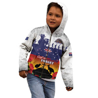 New Zealand And Australia ANZAC Last Post Kid Hoodie LT05 - Polynesian Pride