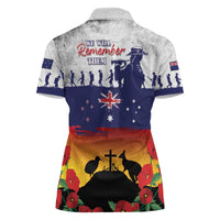 New Zealand And Australia ANZAC Last Post Women Polo Shirt LT05 - Polynesian Pride