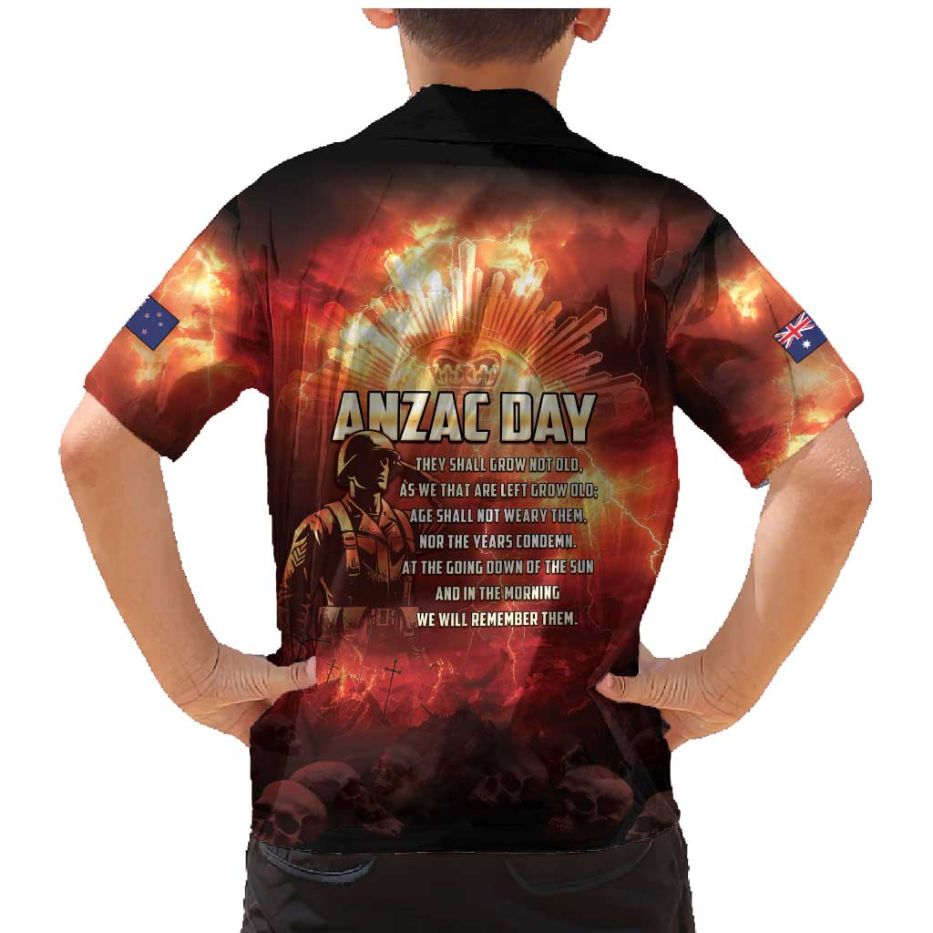 Honouring The ANZAC Spirit Family Matching Mermaid Dress and Hawaiian Shirt Gallipoli Lest We Forget