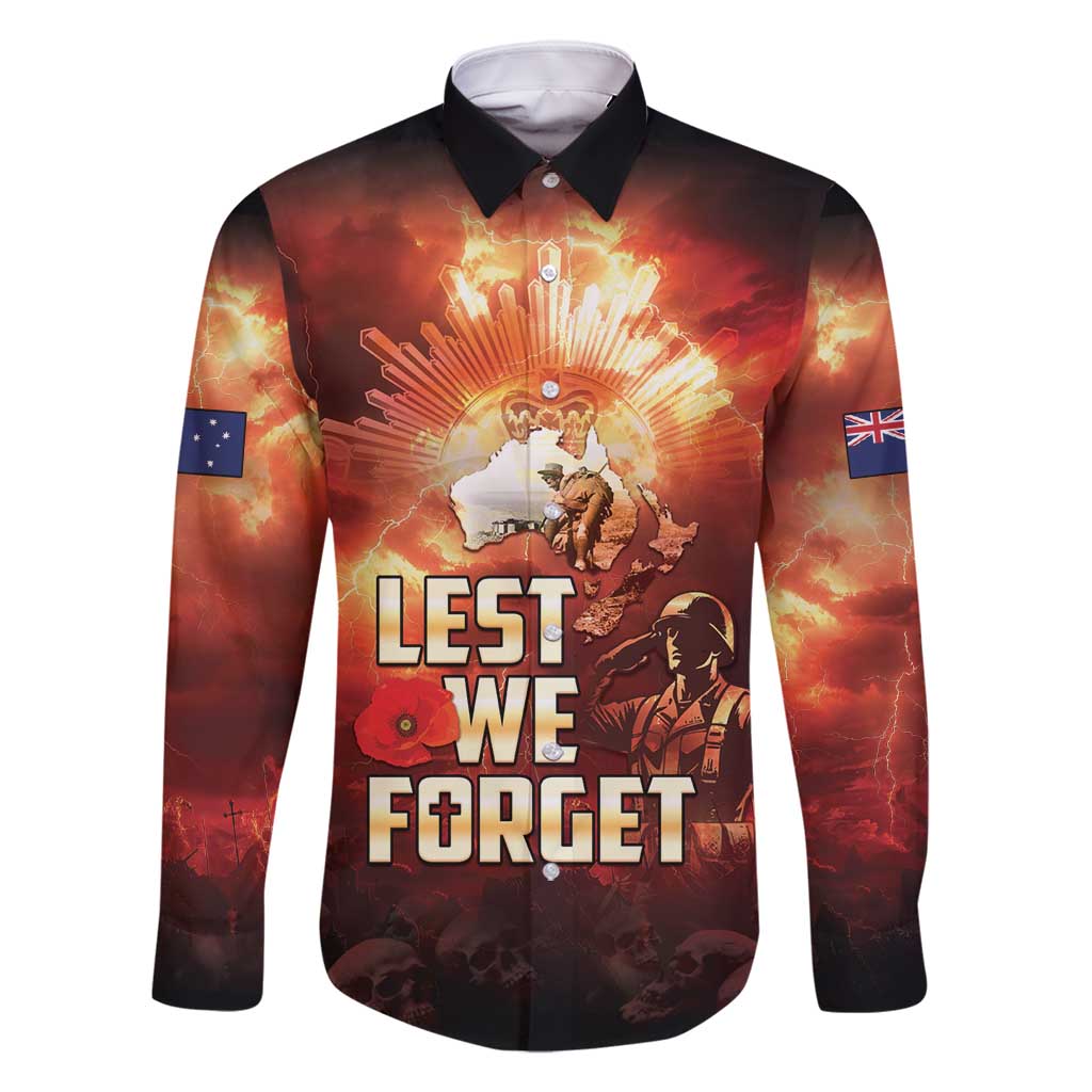 Honouring The ANZAC Spirit Family Matching Off Shoulder Short Dress and Hawaiian Shirt Gallipoli Lest We Forget