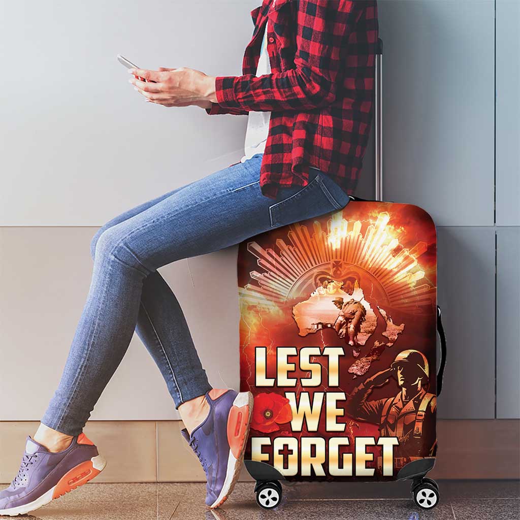 Honouring The ANZAC Spirit Luggage Cover Gallipoli Lest We Forget
