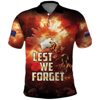 Honouring The ANZAC Spirit Polo Shirt Gallipoli Lest We Forget LT05 Red - Polynesian Pride