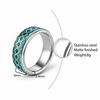 New Zealand Aotearoa Classic Ring Turquoise Taniko Art Maori Pattern