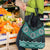 New Zealand Aotearoa Grocery Bag Turquoise Taniko Art Maori Pattern