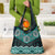New Zealand Aotearoa Grocery Bag Turquoise Taniko Art Maori Pattern
