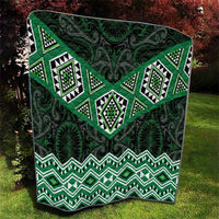 New Zealand Aotearoa Quilt Green Taniko Art Maori Pattern