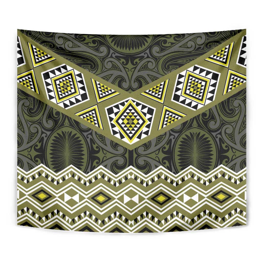 New Zealand Aotearoa Tapestry Yellow Taniko Art Maori Pattern