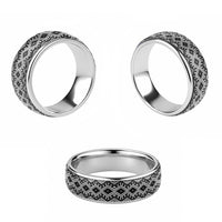 New Zealand Aotearoa Classic Ring Black Taniko Art Maori Pattern