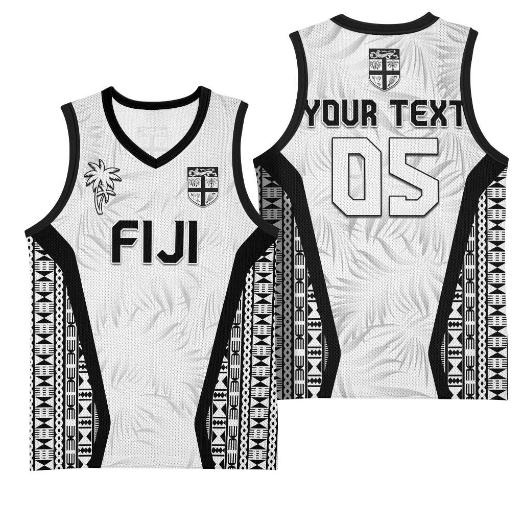 Custom Fiji 2026 Rugby Basketball Jersey Fijian Tapa Pattern