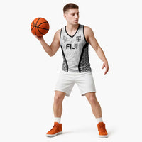 Custom Fiji 2026 Rugby Basketball Jersey Fijian Tapa Pattern