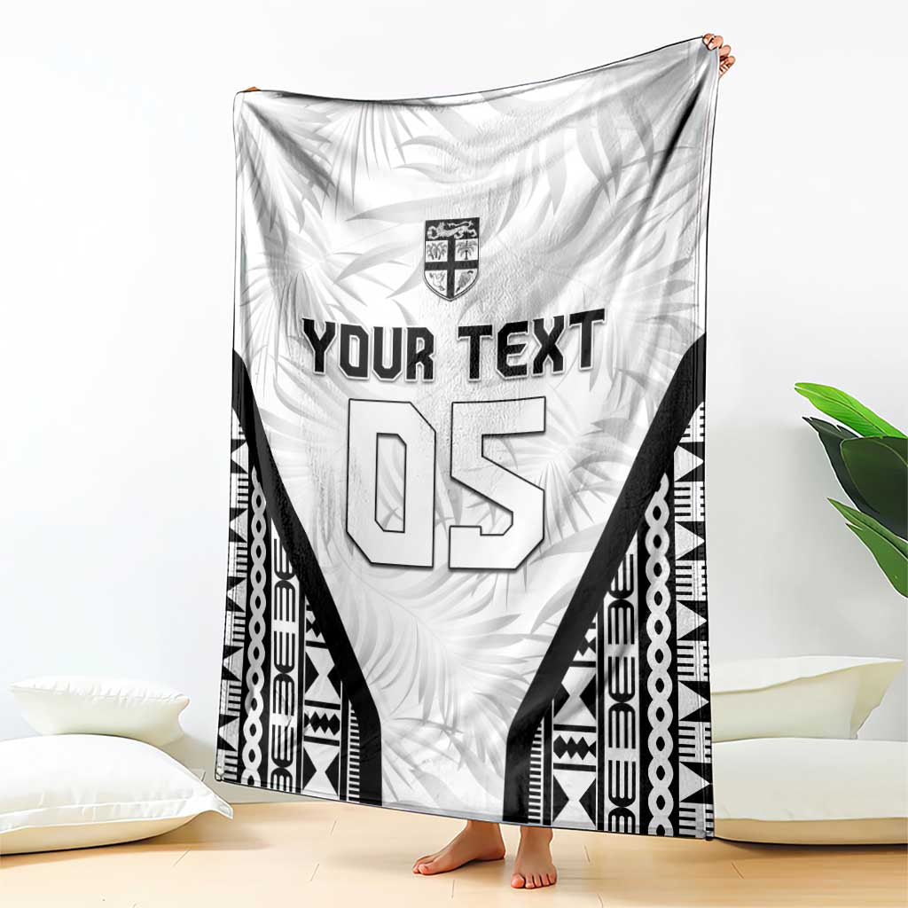 Custom Fiji 2026 Rugby Blanket Fijian Tapa Pattern