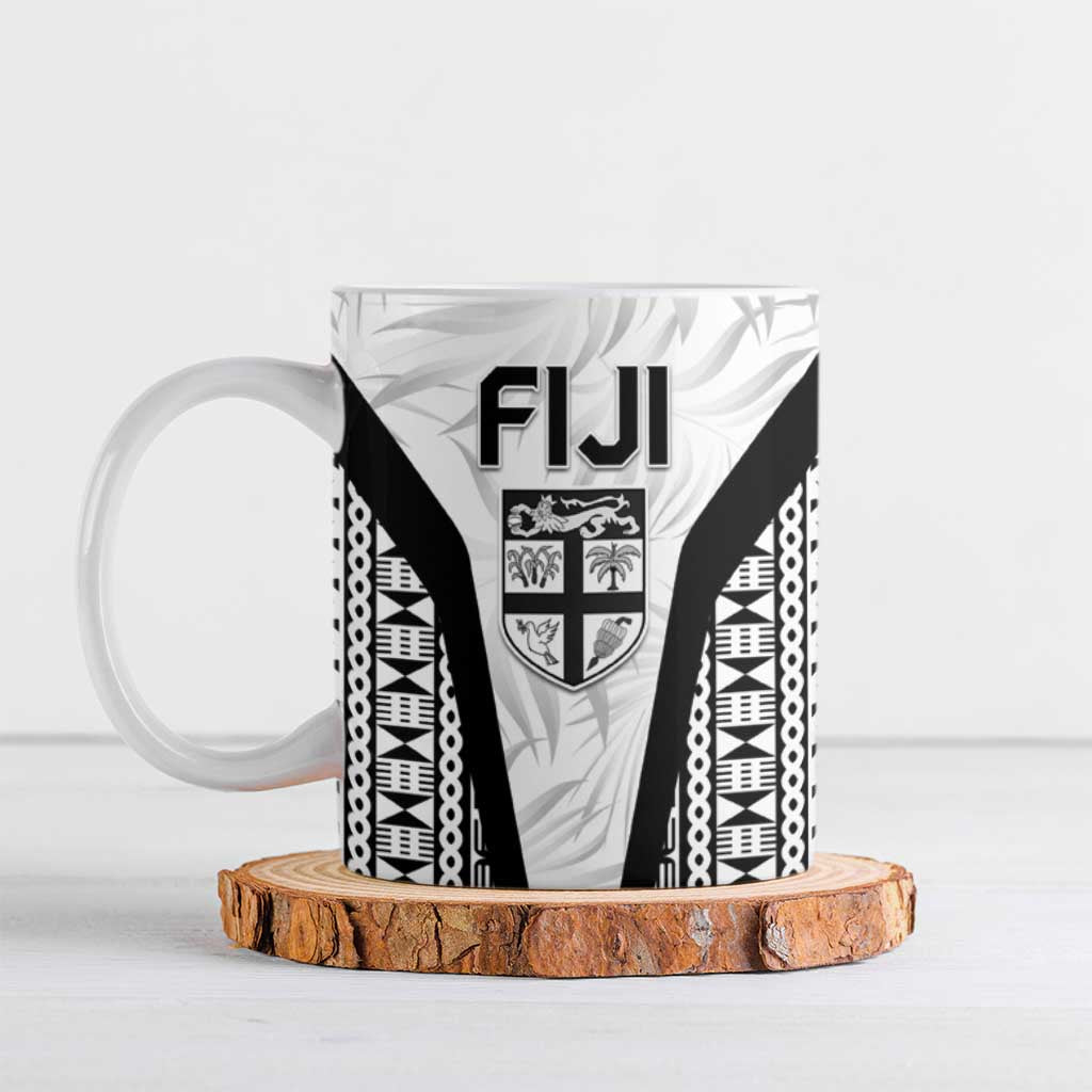 Custom Fiji 2026 Rugby Ceramic Mug Fijian Tapa Pattern