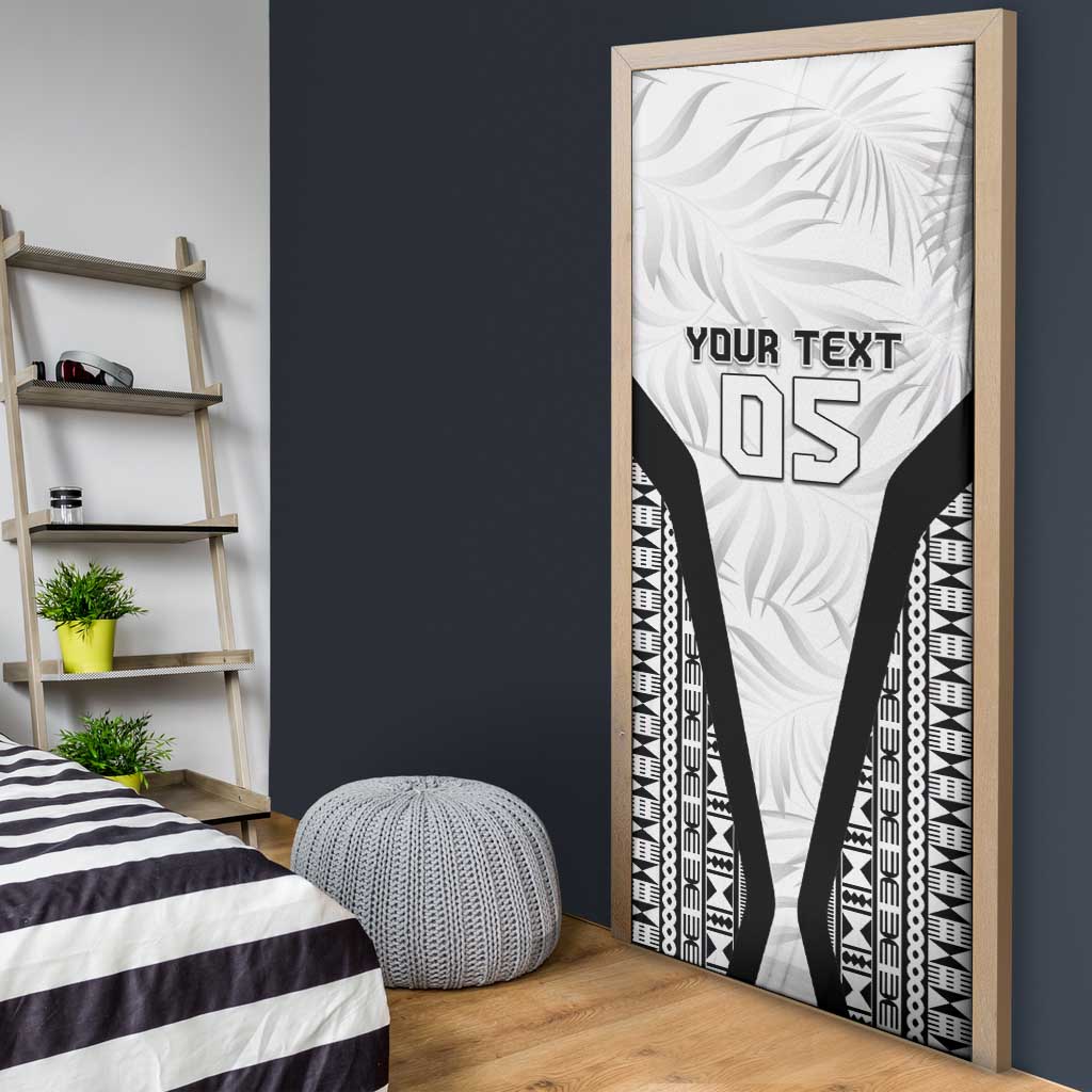 Custom Fiji 2026 Rugby Door Cover Fijian Tapa Pattern