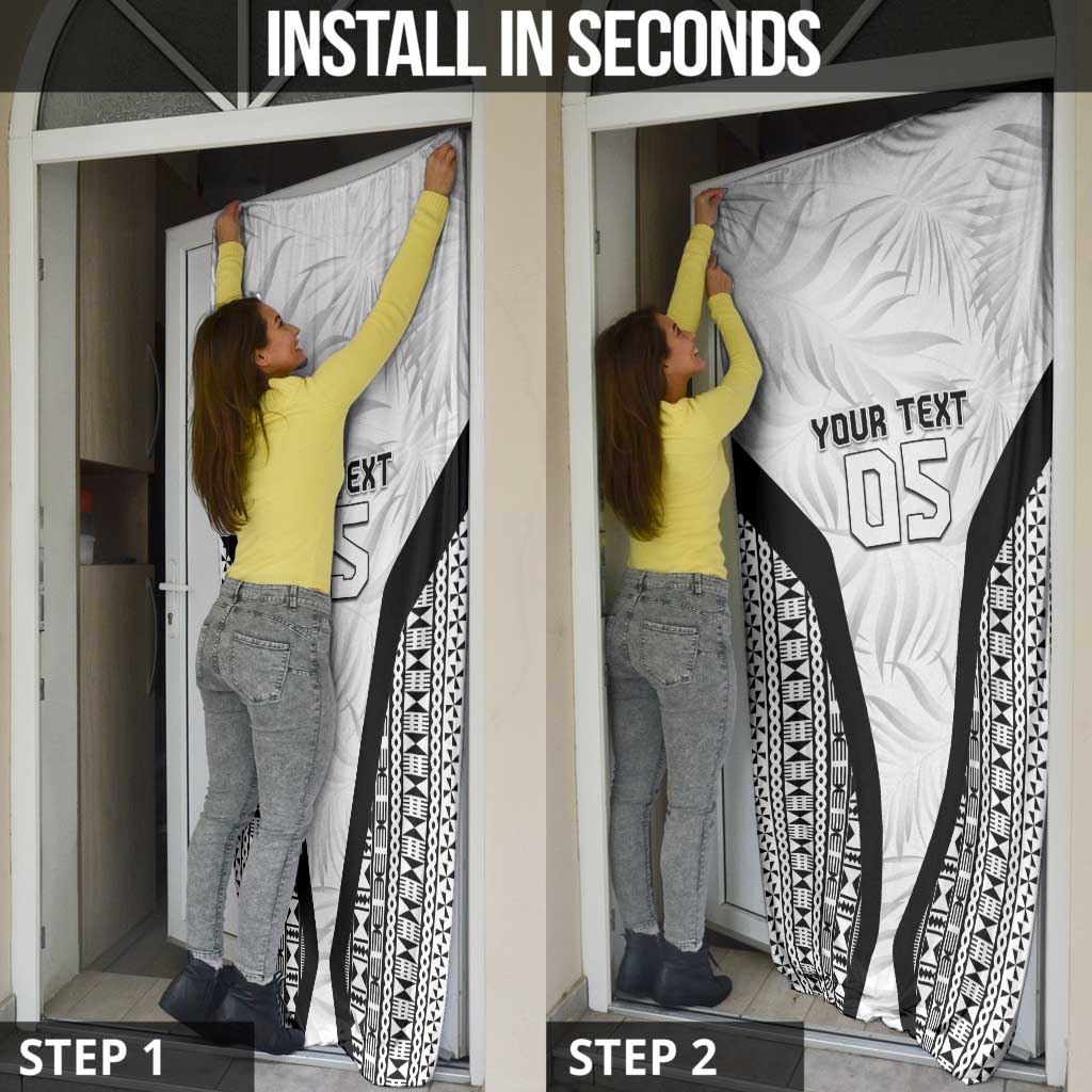 Custom Fiji 2026 Rugby Door Cover Fijian Tapa Pattern