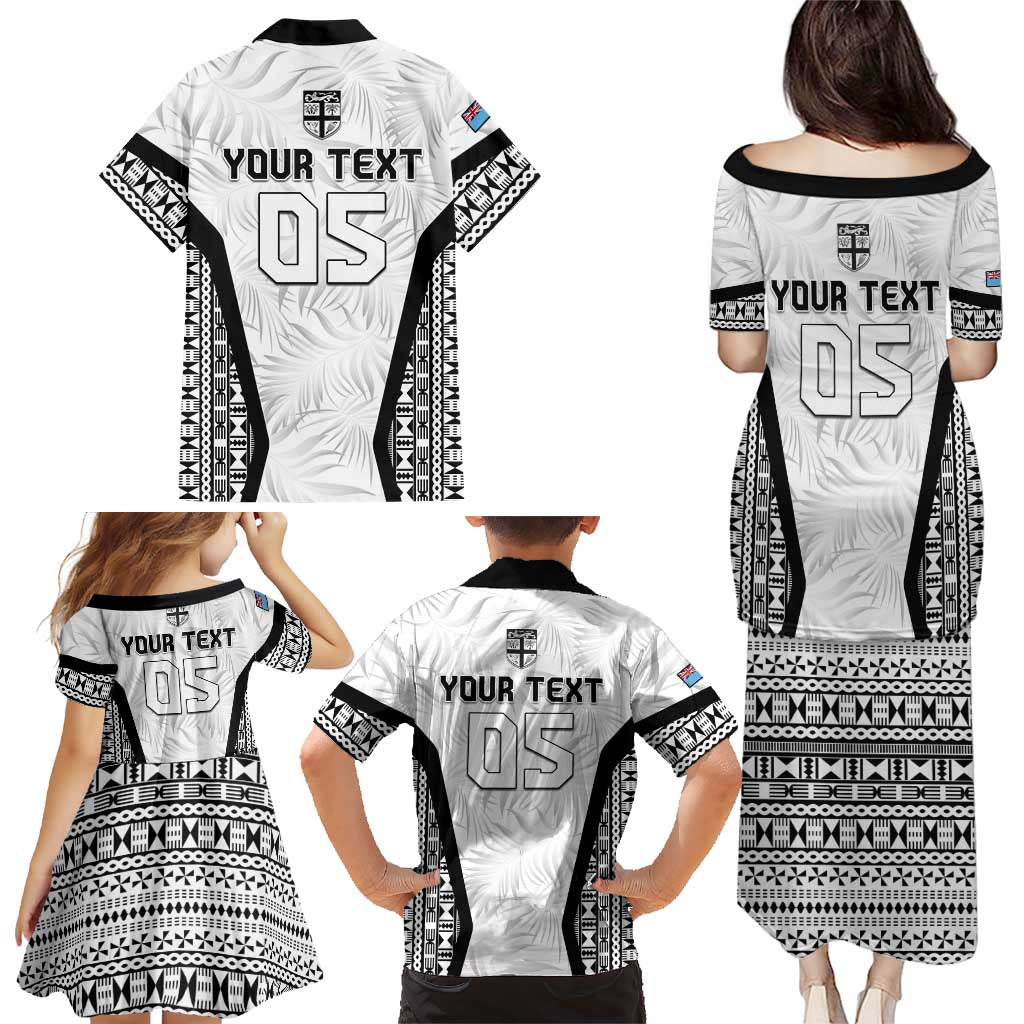 Custom Fiji 2026 Rugby Family Matching Puletasi and Hawaiian Shirt Fijian Tapa Pattern