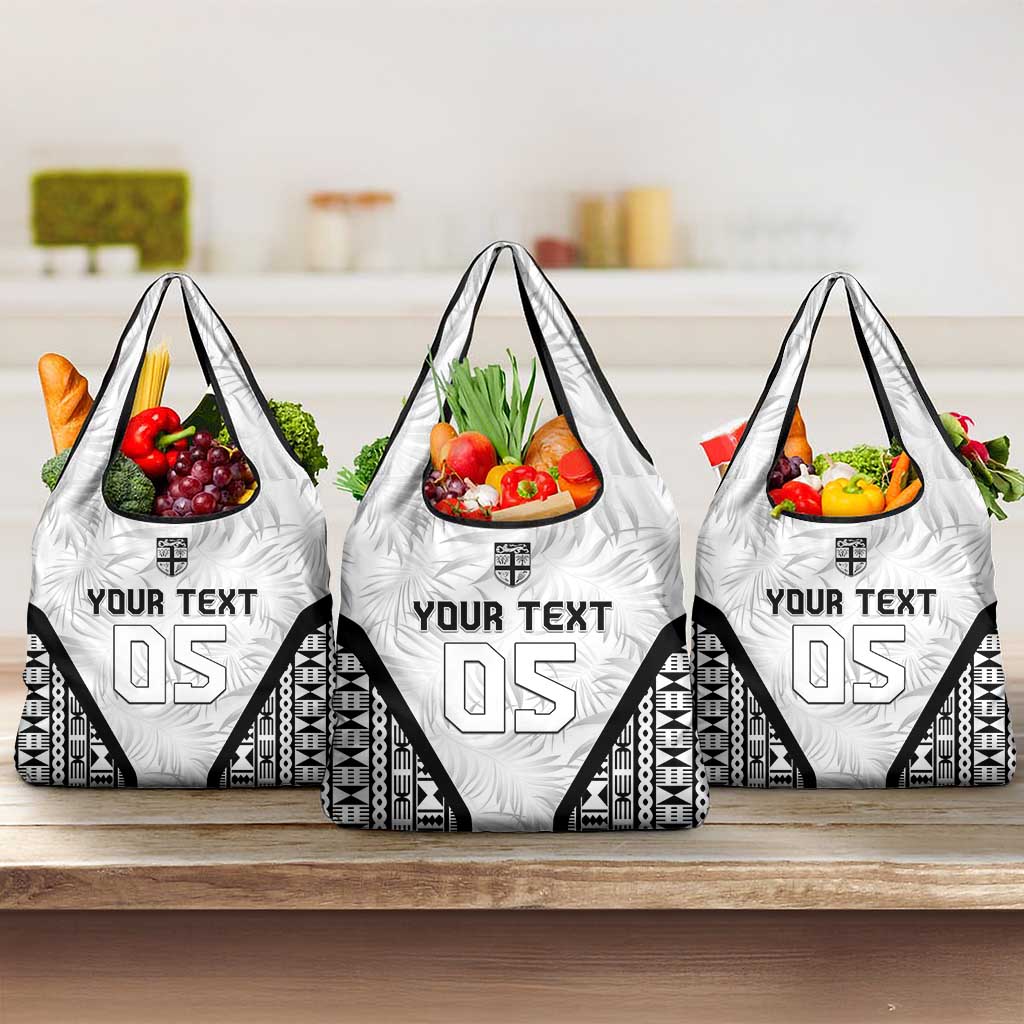 Custom Fiji 2026 Rugby Grocery Bag Fijian Tapa Pattern