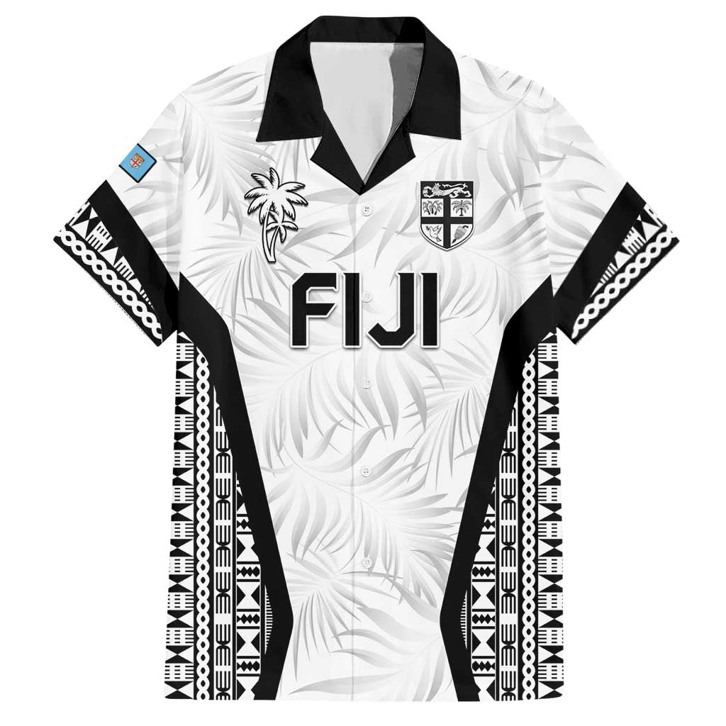Custom Fiji 2026 Rugby Hawaiian Shirt Fijian Tapa Pattern LT05 White - Polynesian Pride