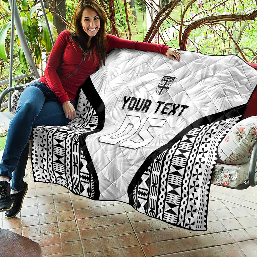 Custom Fiji 2026 Rugby Quilt Fijian Tapa Pattern