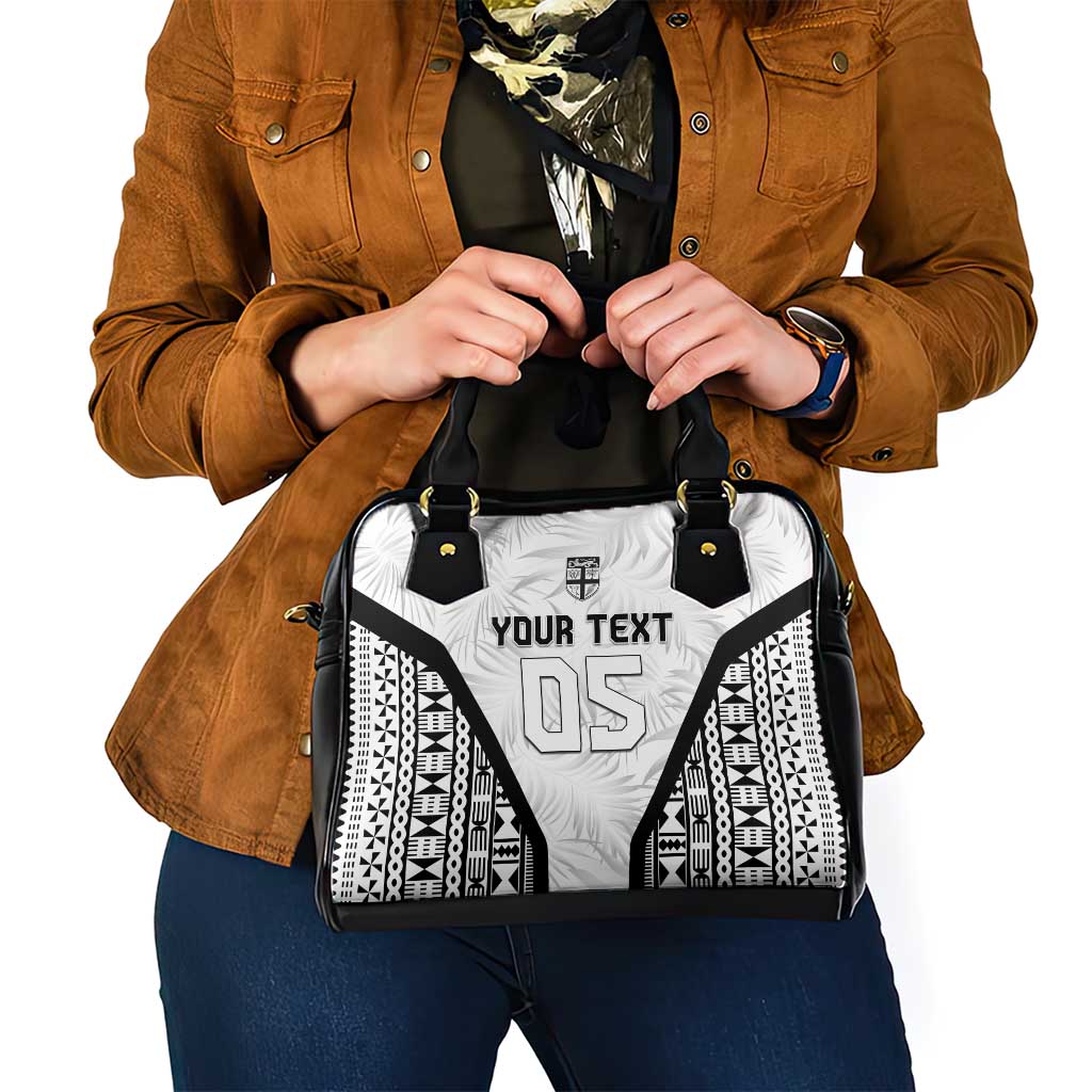 Custom Fiji 2026 Rugby Shoulder Handbag Fijian Tapa Pattern