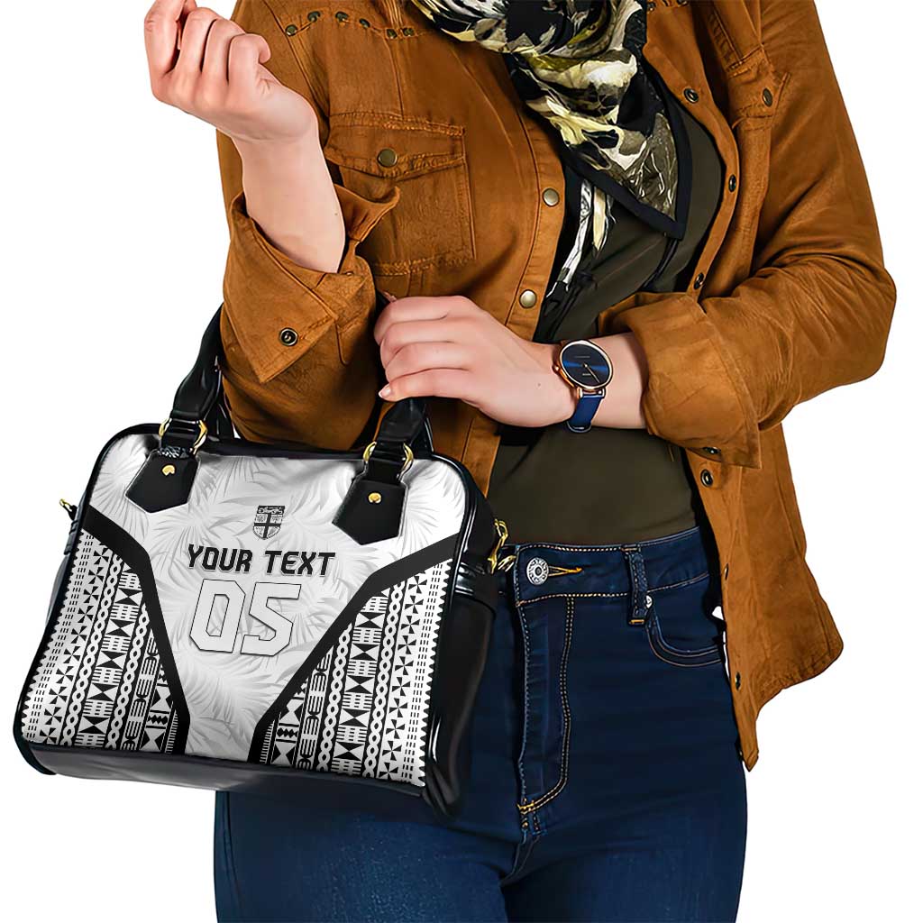 Custom Fiji 2026 Rugby Shoulder Handbag Fijian Tapa Pattern