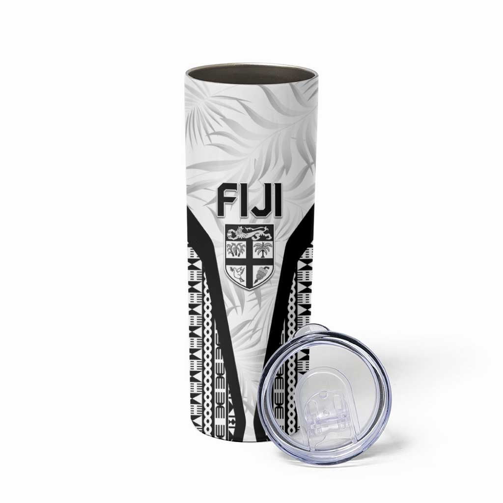 Custom Fiji 2026 Rugby Skinny Tumbler Fijian Tapa Pattern