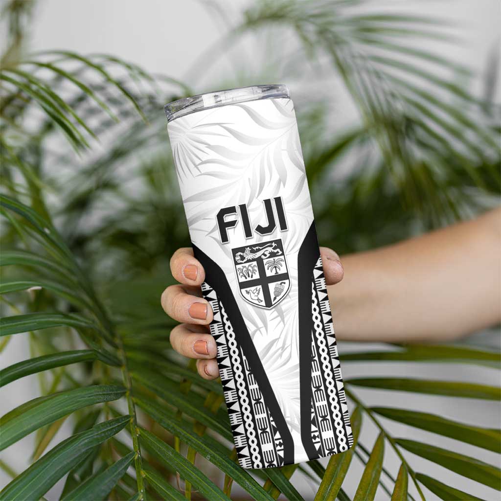 Custom Fiji 2026 Rugby Skinny Tumbler Fijian Tapa Pattern
