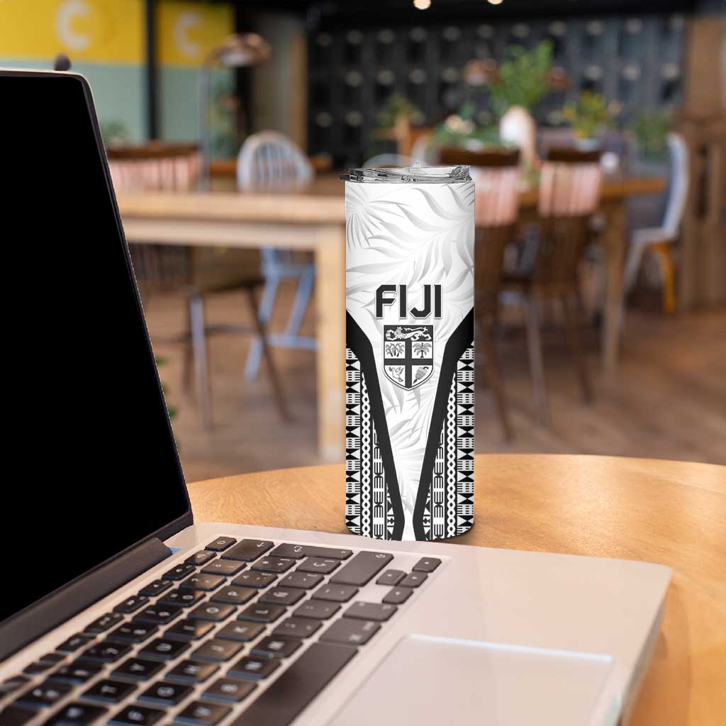 Custom Fiji 2026 Rugby Skinny Tumbler Fijian Tapa Pattern