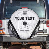 Custom Fiji 2026 Rugby Spare Tire Cover Fijian Tapa Pattern LT05 White - Polynesian Pride