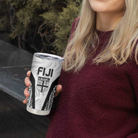 Custom Fiji 2026 Rugby Tumbler Cup Fijian Tapa Pattern LT05 - Polynesian Pride