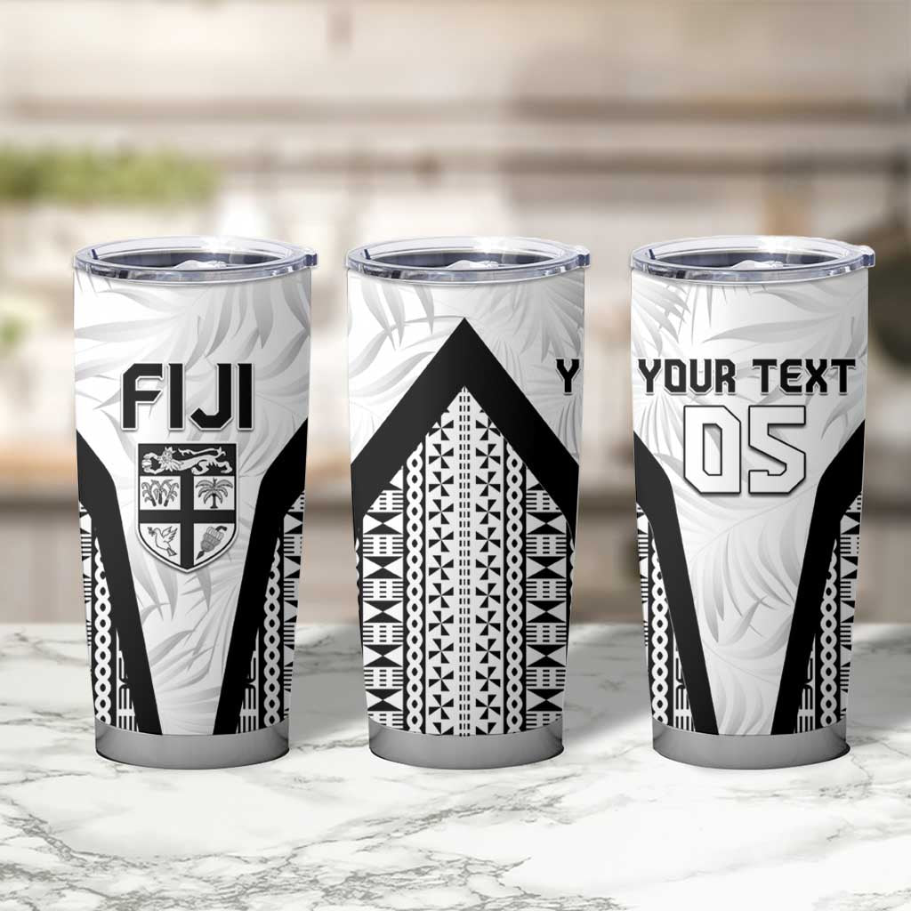 Custom Fiji 2026 Rugby Tumbler Cup Fijian Tapa Pattern LT05 - Polynesian Pride