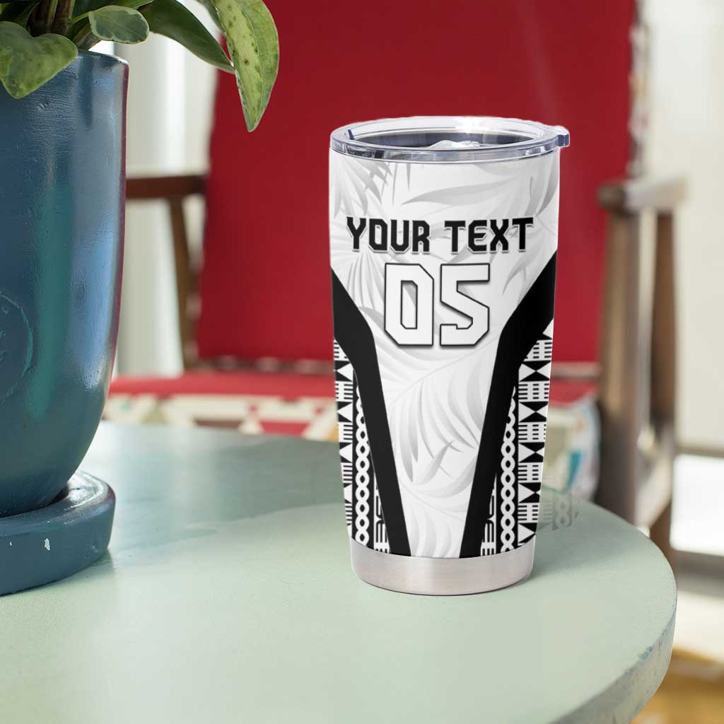Custom Fiji 2026 Rugby Tumbler Cup Fijian Tapa Pattern LT05 - Polynesian Pride