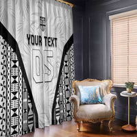 Custom Fiji 2026 Rugby Window Curtain Fijian Tapa Pattern