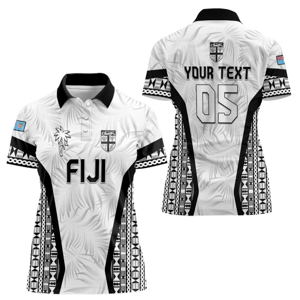 Custom Fiji 2026 Rugby Women Polo Shirt Fijian Tapa Pattern