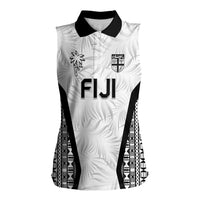 Custom Fiji 2026 Rugby Women Sleeveless Polo Shirt Fijian Tapa Pattern