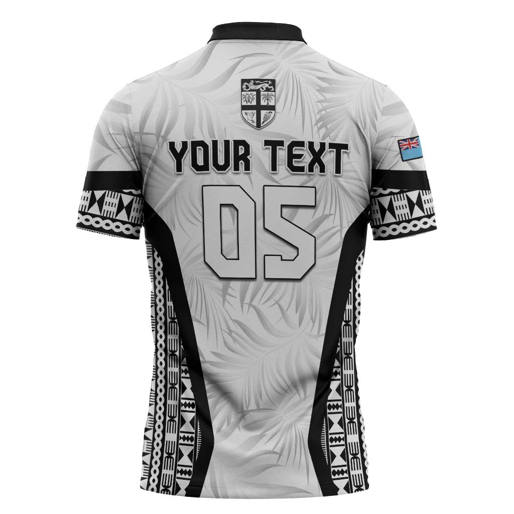 Custom Fiji 2026 Rugby Zipper Polo Shirt Fijian Tapa Pattern LT05 - Polynesian Pride